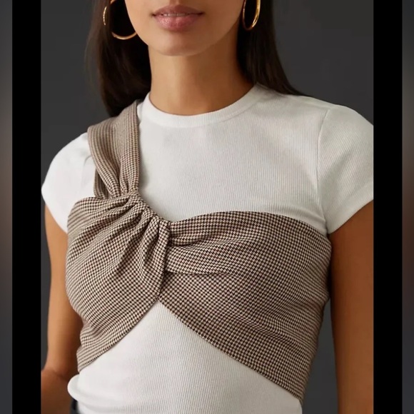 Anthropologie everleigh twist crop top - Picture 2 of 8